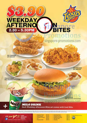 Featured image for Texas Chicken $3.90 Weekday Afternoon Bites With FREE Iced Milo 23 Jan 2013