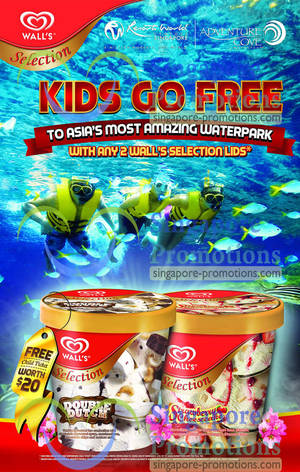 Featured image for (EXPIRED) Wall’s Ice Cream New Selection & FREE RWS Adventure Cove Child Tickets 23 Jan – 28 Feb 2013