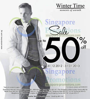 Featured image for (EXPIRED) Winter Time Up To 50% Off Sale 31 Dec 2012 – 31 Jan 2013