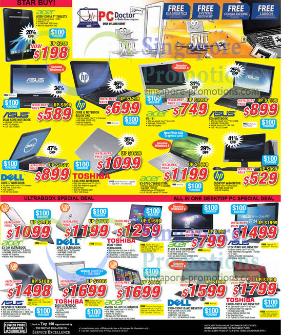 28 Feb Tablet, Notebooks, Desktop PCs, Acer Aspire, Asus, Toshiba Satellite, Portege, Regza