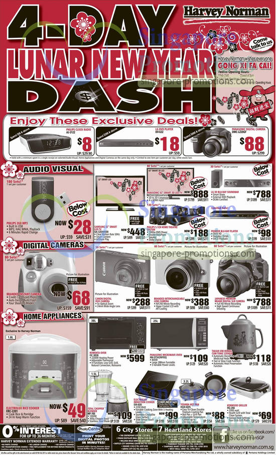 Audio Visual, Digital Cameras, Home Appliances, Samsung, Panasonic, LG, Pioneer, Canon, Rowenta, Panasonic, Electrolux