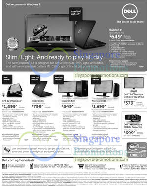 Featured image for Dell Notebooks, Desktop PC & Accessories Offers 25 Feb – 7 Mar 2013