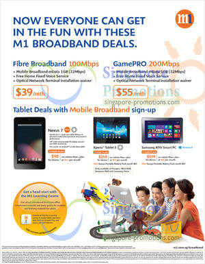 Featured image for (EXPIRED) M1 Smartphones, Tablets & Home/Mobile Broadband Offers 23 Feb – 1 Mar 2013