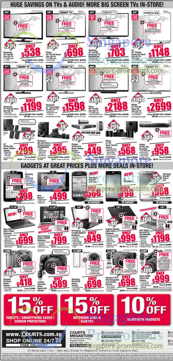 LED TV, Home Theatre System, Tablets, Notebooks, Digital Cameras, Samsung, Blu Ray, Galaxy Tab 2, S III Mini, Asus Nexus 7, LG Optimus G