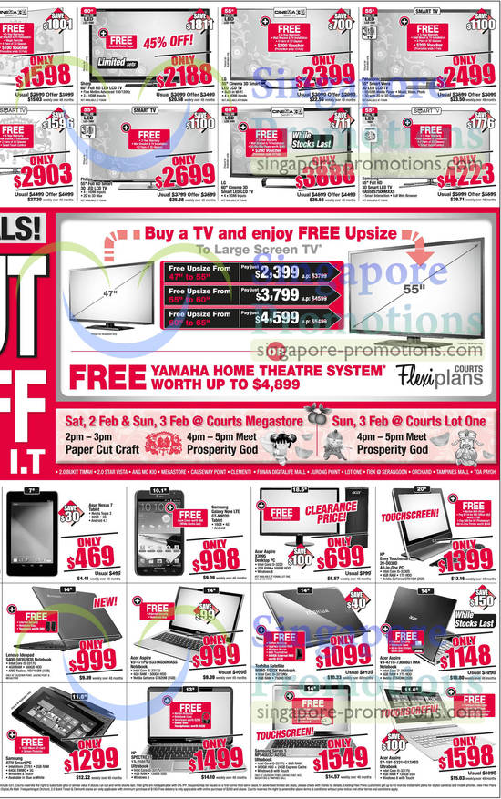 LED TVs, Notebooks, Sharp, LG, Panasonic, Philips, HP, Samsung, Acer, Lenovo, Asus