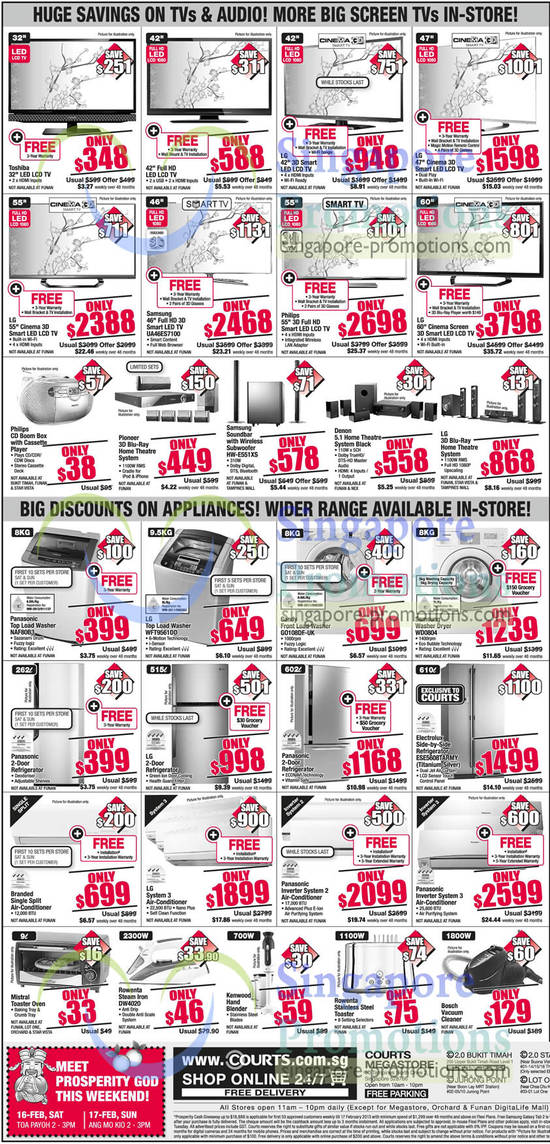 LED TVs, Samsung  LG, Candy, Samsung Washer, Electrolux Fridge