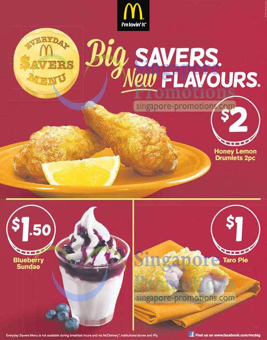 New Flavours – Honey Lemon Drumlets, Blueberry Sundae, Taro Pie