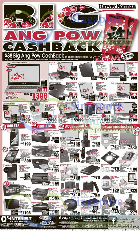 Notebooks, Printers, Acer, Samsung, Asus, HP, Brother, Omron, Klipsch, Sony, Acer, Toshiba, HP