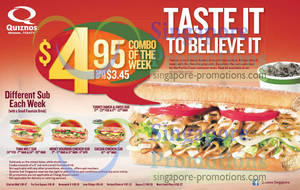 Featured image for (EXPIRED) Quiznos $4.95 Combo of the Week Promo 17 Feb – 6 Apr 2013