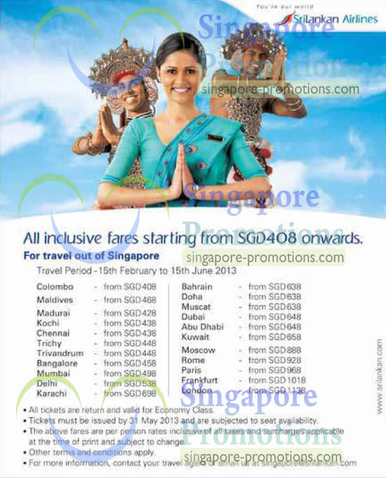 Srilankan Airlines 20 Feb 2013