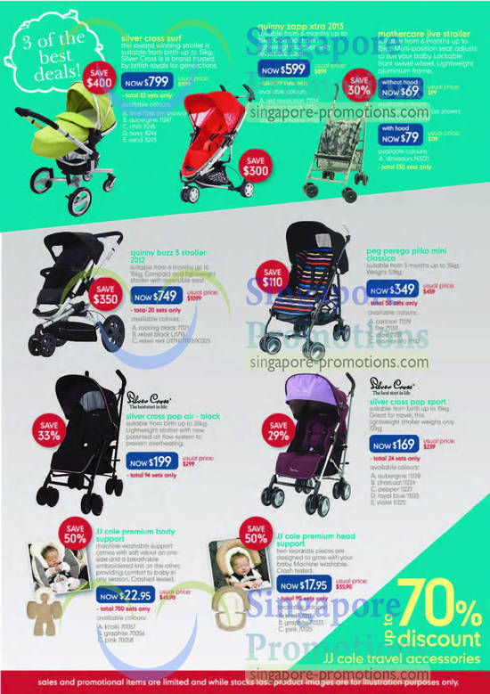 Strollers, Quinny Zapp, JJ Cole, Peg Perego, Silver Cross