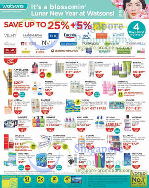 Featured image for Watsons Personal Care, Health, Cosmetics & Beauty Offers 21 – 27 Feb 2013
