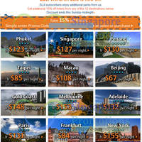 Featured image for (EXPIRED) Zuji Singapore 15% OFF Hotels Coupon Code In 12 Destinations NO Min Spend 15 – 17 Feb 2013