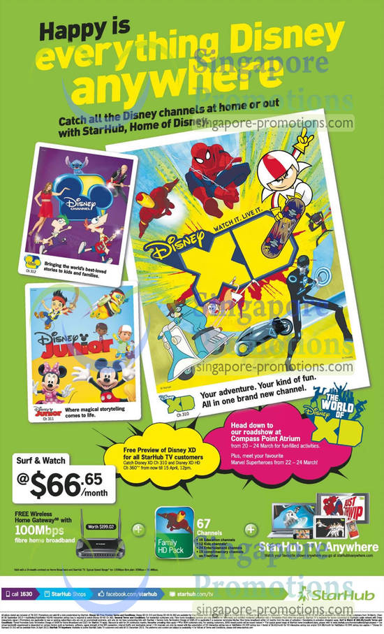 17 Mar Cable TV Disney XD, Compass Point Roadshow