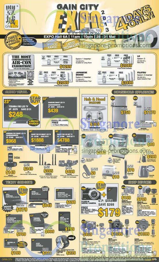 28 Mar Audio Visual, Techy Gadgets, Household Appliances, Snap Devices