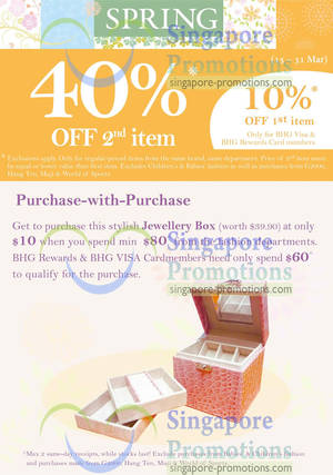 Featured image for (EXPIRED) BHG Ladies & Men’s Fashion & Accessories 40% Off 2nd Piece Promo 15 – 31 Mar 2013