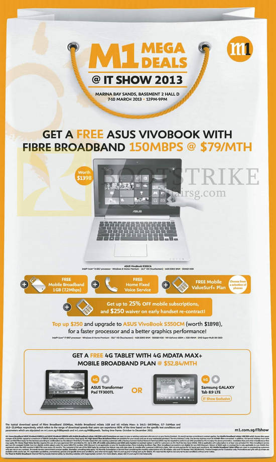 Broadband Fibre 150Mbps Free ASUS Vivobook, Fixed Line, ValueSurf, ASUS S550CM, Mobile Broadband Free ASUS Transformer Pad TF300TL, Samsung Galaxy Tab 8.9 LTE