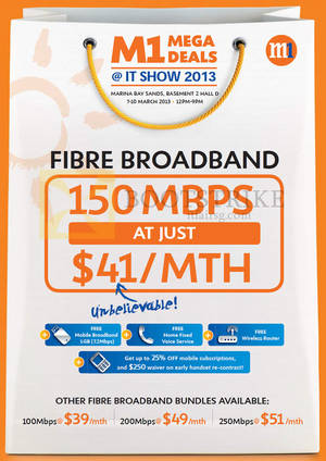 Featured image for M1 IT SHOW 2013 Smartphones, Tablets & Home/Mobile Broadband Offers 7 – 10 Mar 2013