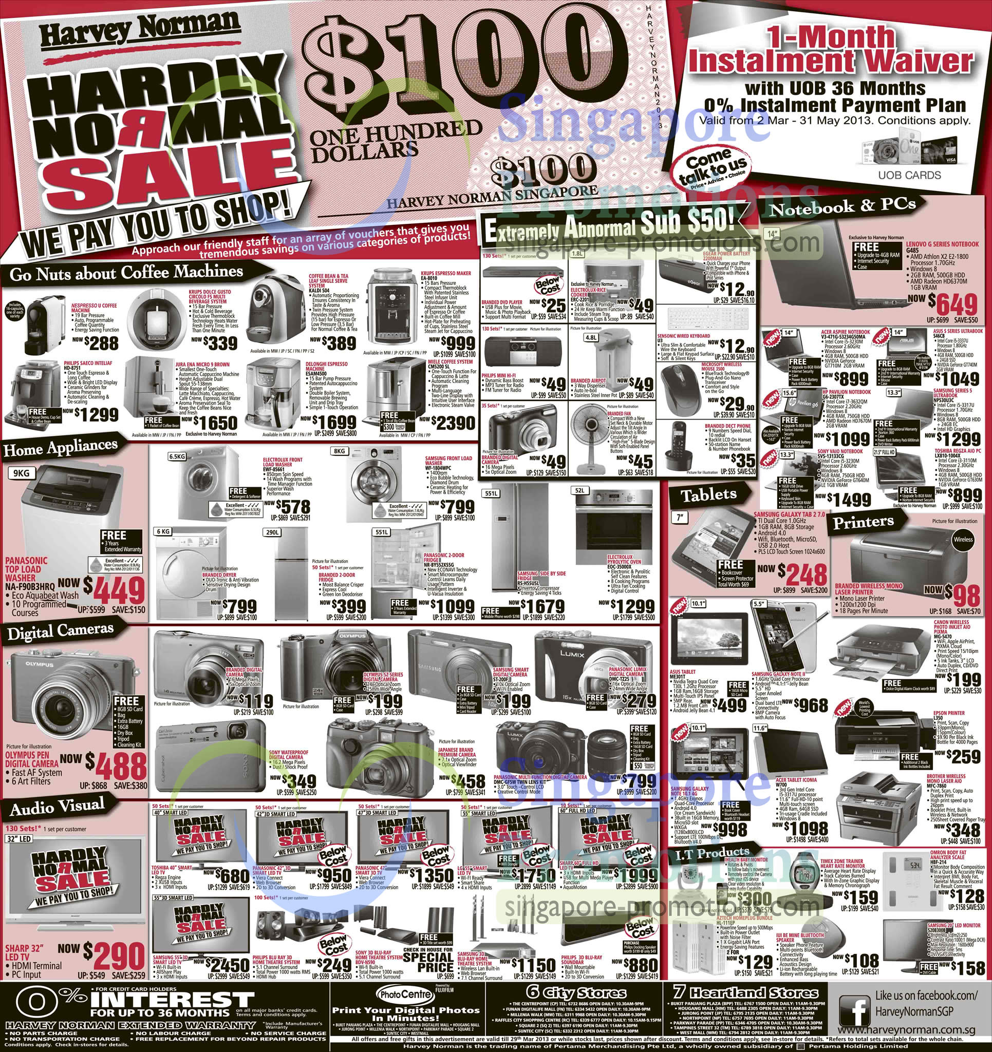 Featured image for Harvey Norman Digital Cameras, Furniture, Notebooks & Appliances Offers 23 - 29 Mar 2013