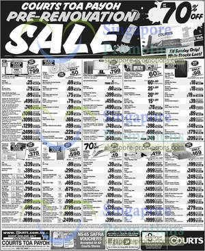 Featured image for Courts Pre-Renovation Sale Up To 70% Off @ Toa Payoh 1 – 3 Mar 2013