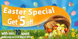 Featured image for Deal.com.sg FREE $5 Voucher Easter Promotion 31 Mar 2013