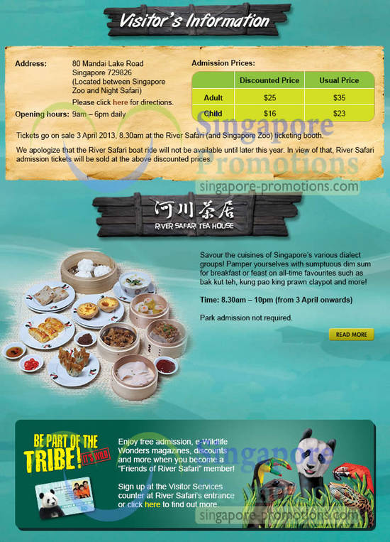 Discounted Admission Ticket Prices, Tea House