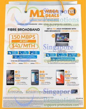 Featured image for (EXPIRED) M1 Smartphones, Tablets & Home/Mobile Broadband Offers 16 – 22 Mar 2013