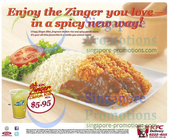 KFC Zinger Chicken Rice Dine In