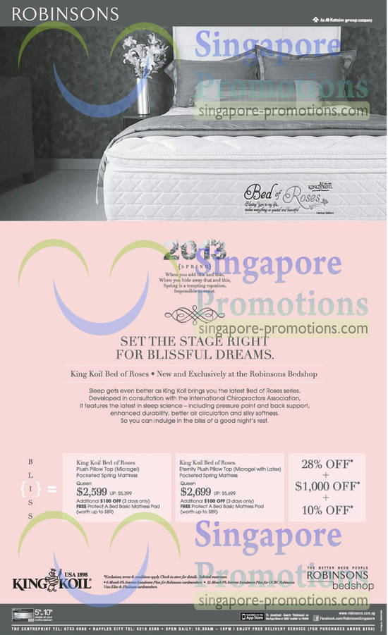 King Koil Bed of Roses Plush Pillow Top Mattress, Eternity