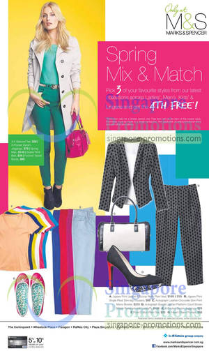 Featured image for (EXPIRED) Marks & Spencer Buy 3 Get 1 Free Spring Mix & Match Promo 1 Mar 2013