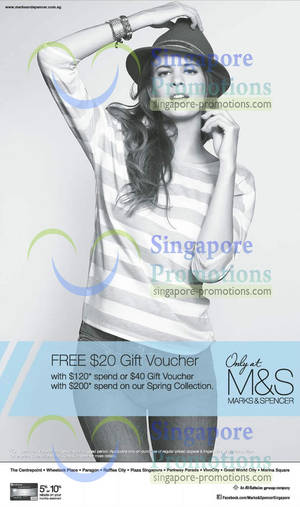 Featured image for (EXPIRED) Marks & Spencer Free $20 Gift Voucher With $120 Spend 21 Mar 2013