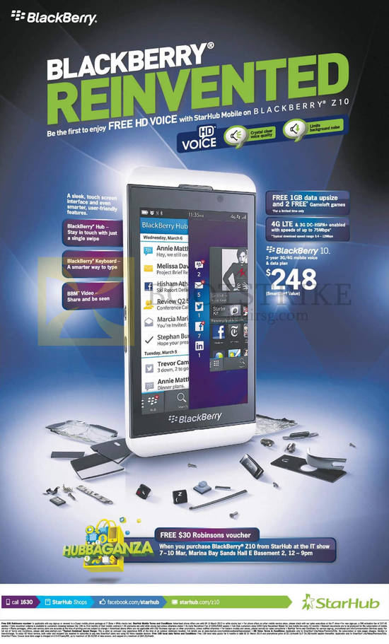 Mobile Phones Blackberry Z10, Free Robinsons Voucher