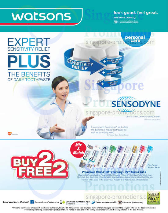 Sensodyne Buy 2 Get 2 Free