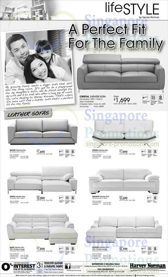 Sofa Sets, Cristal, Milton, Stefan, Vance, Maldive