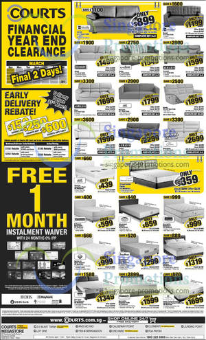 Featured image for Courts Financial Year End Clearance Offers 23 – 24 Mar 2013