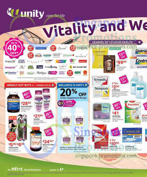 Featured image for NTUC Unity Health Offers & Promotions 1 – 27 Mar 2013