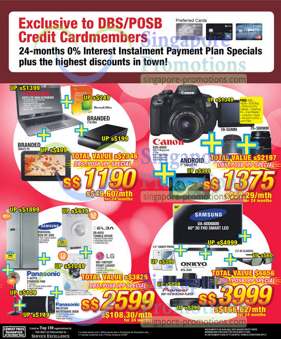 20 Apr DBS POSB Package Deals, Notebook, Digital Cameras,TV, Fridge, Washers 1