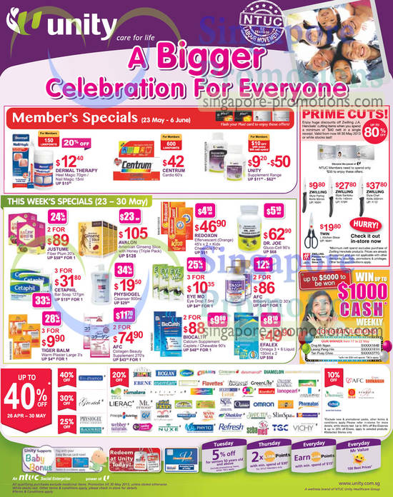 23 May Weekly Specials, Justume, Avalon, Redoxon, Biocalth, AFC, Centrum