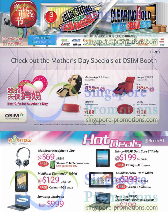 26 Apr Osim uDivine App, uAngel, uSlender, uCozy, Multilaser Tablet, Headphone Vibe, Samsung Ultrabook