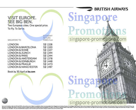 28 Apr British Airways Air Fares