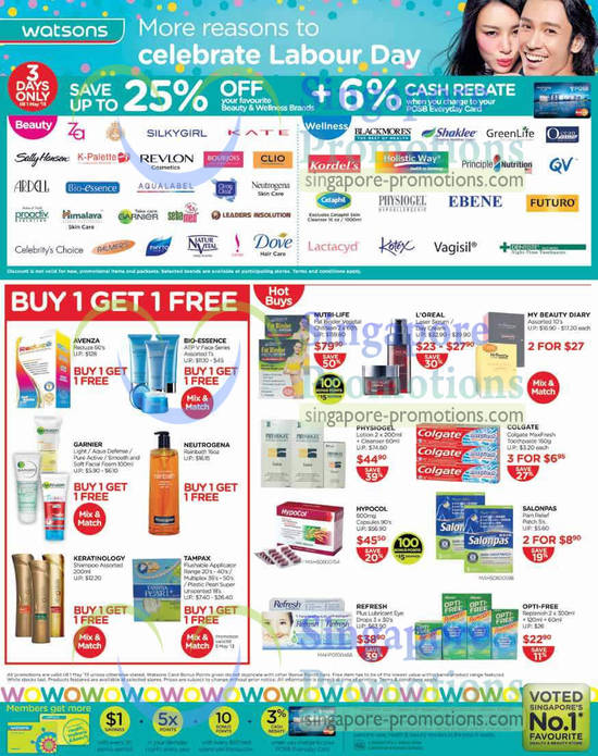 29 Apr Save Up To 25 Percent Off Selected Beauty Wellness Brands, 1 For 1 Offers