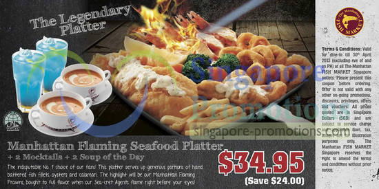 34.95 Manhattan Flaming Seafood Platter