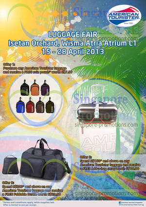 Featured image for (EXPIRED) Isetan Luggage Fair Up To 60% Off @ Wisma Atria & Orchard 15 – 28 Apr 2013