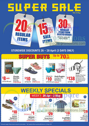 Featured image for (EXPIRED) BHG 20% off Storewide Super Sale 26 Apr – 19 May 2013