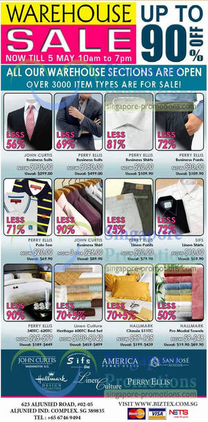 Featured image for (EXPIRED) Biztex Warehouse Sale 30 Apr – 5 May 2013