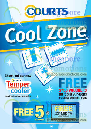 Featured image for Courts Cool Zone Air Conditioners, Air Purifiers, Air Coolers, Fans & Fridges Offers 6 Apr 2013