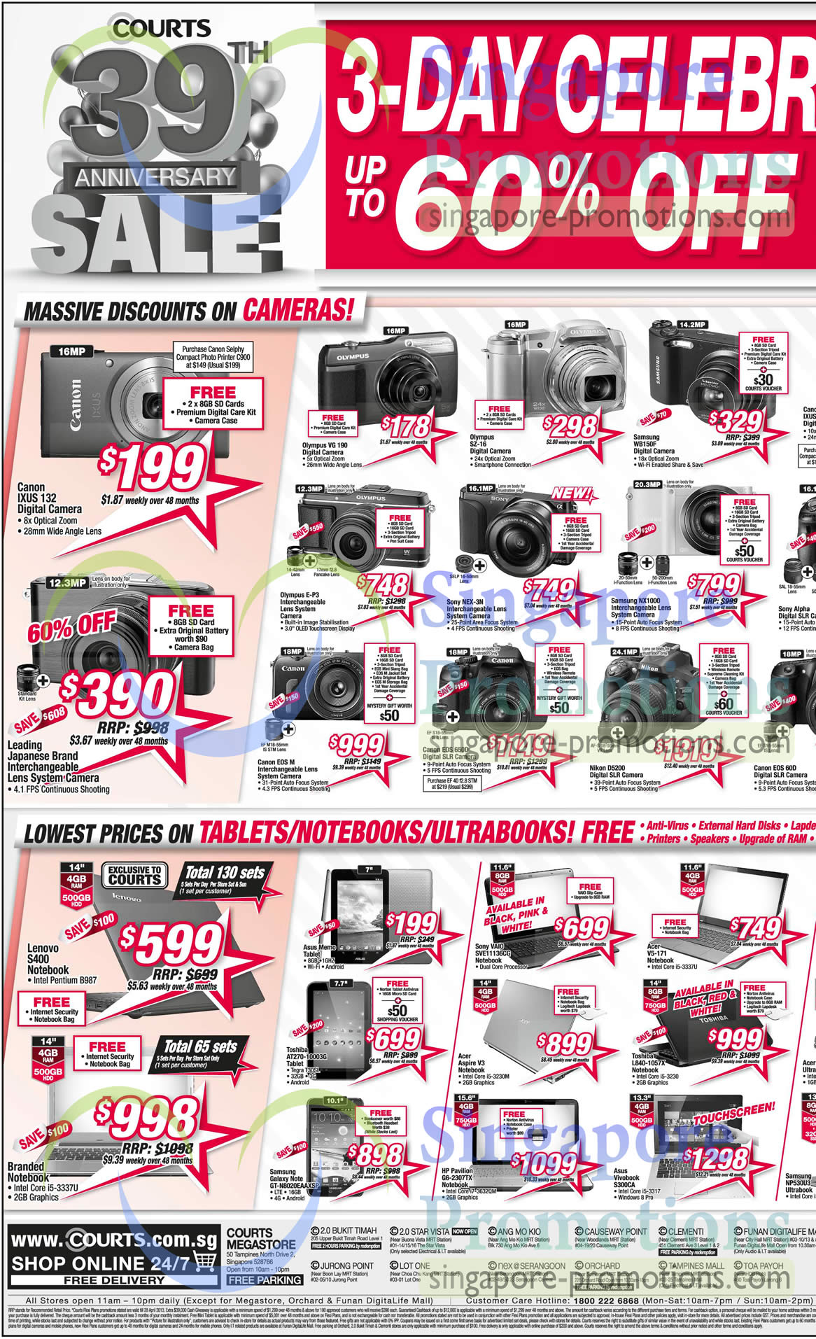 Featured image for Courts 39th Anniversary Sale 13 - 15 Apr 2013