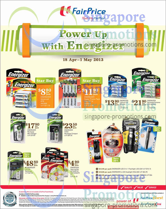 Energizer Batteries AA, AAA, Recharge, Hearinjg Aid, Flashlight, Headlight, LED Metal light