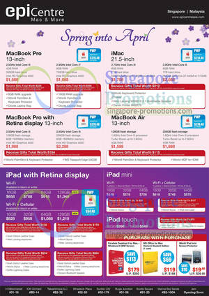 Featured image for (EXPIRED) EpiCentre Apple MacBooks, iMacs, iPads & iPod Offers 5 – 30 Apr 2013
