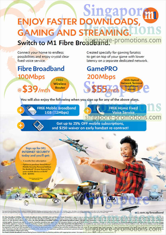 Fibre Broadband 100Mbps, GamePRO 200Mbps